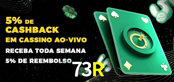 Promoções do cassino ao Vivo 73R